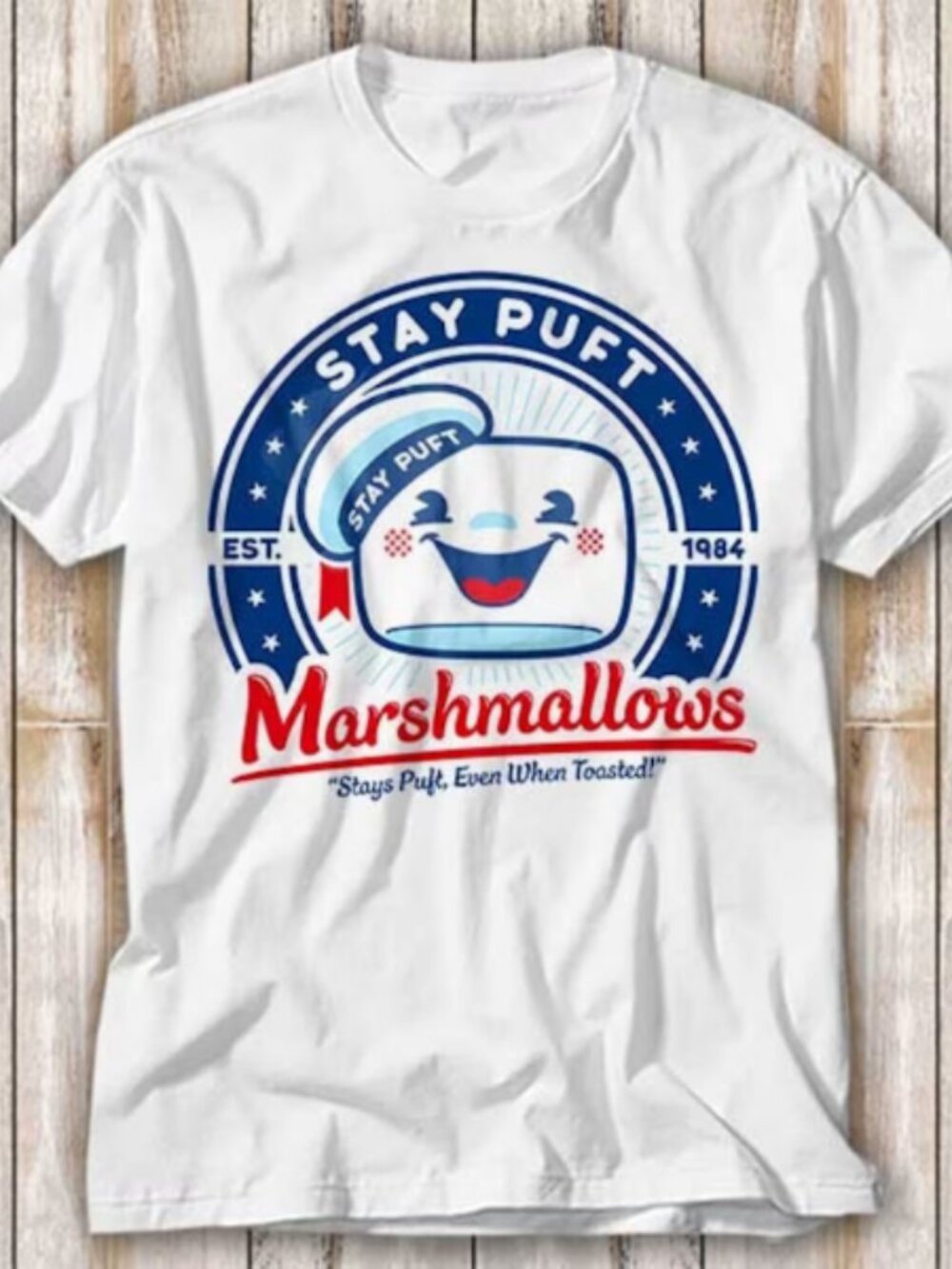 Ghostbusters Stay Puft Marshmallows Cult Movie 80s T-Shirt